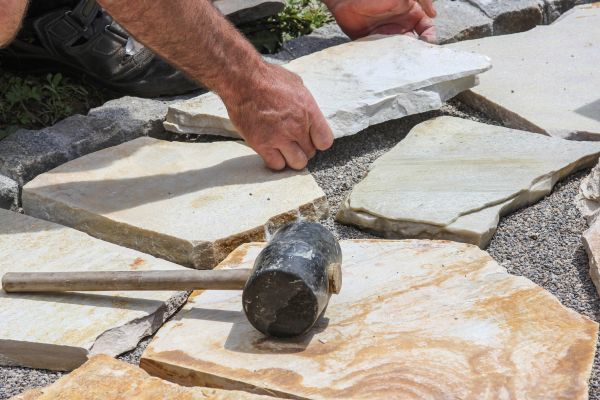 Stone Sidewalk Installation in Maryville